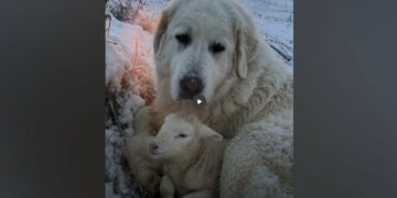 They Feared the Newborn Lamb Had Frozen in the Blizzard — At Sunrise, They Found Her Beneath the Ranch Dog, Still Warm and Breathing