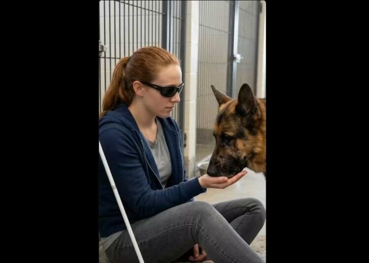 Everyone at the Shelter Backed Away From the Retired K9 — Then Ava Sat Down Outside His Kennel