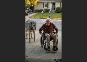 Walter’s Wheelchair Began Rolling Backward Down the Driveway—Then His 140-Pound Irish Wolfhound Stepped Behind It