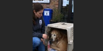 A 15-Year-Old Golden Retriever Was Left Outside a Shelter With a Note That Said, “I Ran Out of Options Before I Ran Out of Love”—Then a 78-Year-Old Widow Came to Meet Him