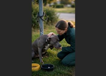 A Starving Dog Was Tied So Tightly to a Pole He Couldn’t Sit Down. Then a Florida Deputy Reached Out—and He Placed His Paw in Her Hand.