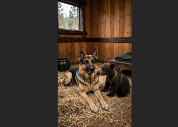 Veterinarians Feared the Blind Bear Cub Had Only Two Weeks Left—Then a Scarred Rescue Dog Lay Down Beside Him