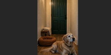 At 10 Years Old, Biscuit Lost the Only Home He Knew—His First Night in a New One Was Spent Waiting by the Door