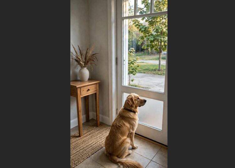 Two Weeks After Losing His Favorite Person, This Golden Retriever Still Waits by the Front Door Every Afternoon