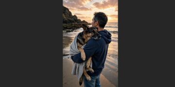 Oscar Taught Me How to Live Again—When His Legs Could No Longer Carry Him, I Carried Him to the Beach One Last Time