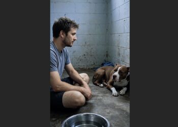 This Rescue Pit Bull Had Been Returned Twice Because She Was Afraid of Men. Then Her New Dad Sat Quietly on the Floor for Three Nights, and She Finally Rested Her Head Against Him