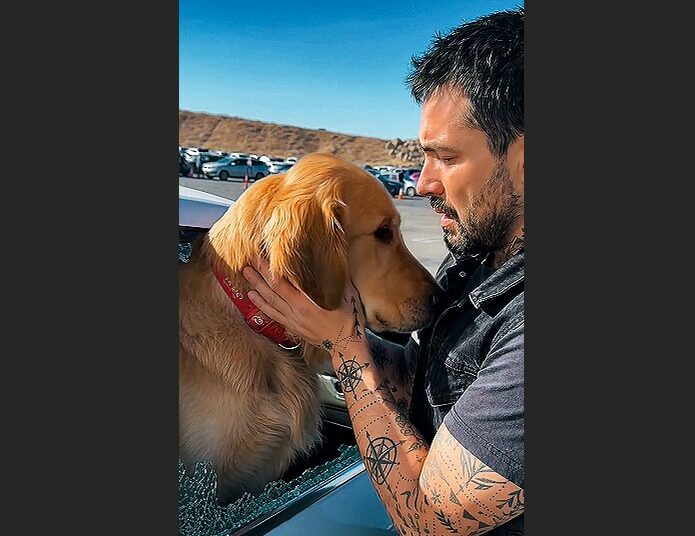 A Tattooed Biker Smashed a Car Window to Save a Dying Golden Retriever. Nobody Knew He Was Still Haunted by the Dog He Couldn’t Save Years Ago